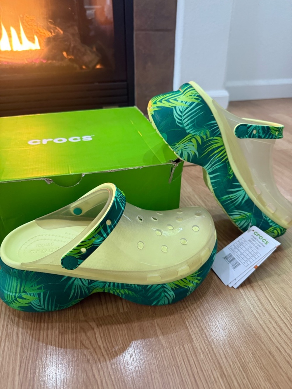 Crocs Classic Bae Clog Tropical Green | Women’s 10 Platform brand new with box - Picture 10 of 12